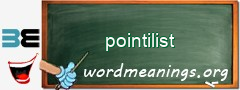 WordMeaning blackboard for pointilist